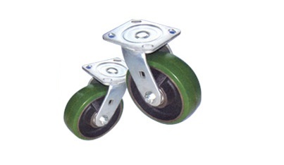 Heavy Duty Cast Iron P.U. Casters