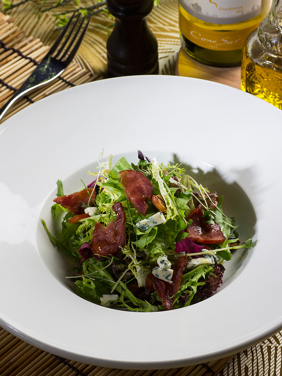 Crispy Duck Pear Blue Cheese  Walnut and Rocket Salad