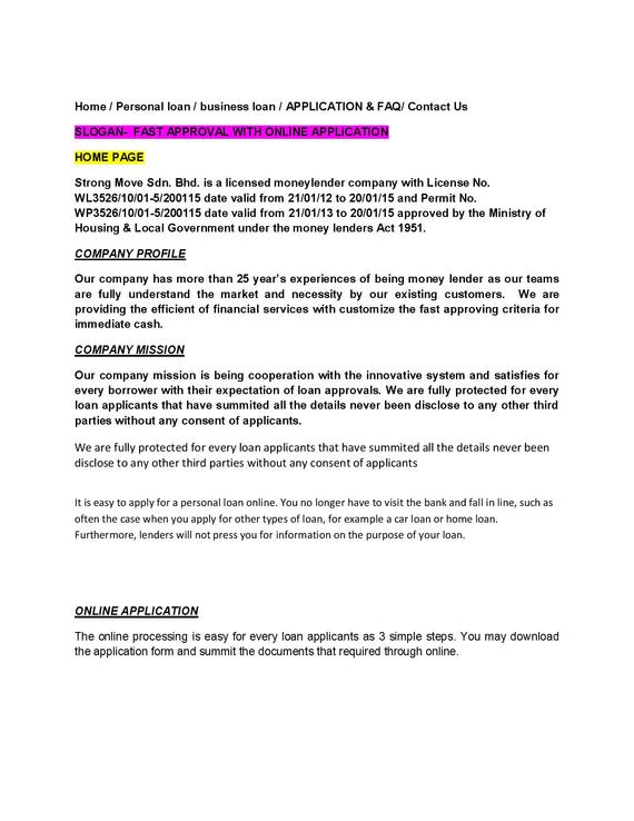 Application & FAQ