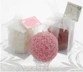 Pink Rose Ball Candle