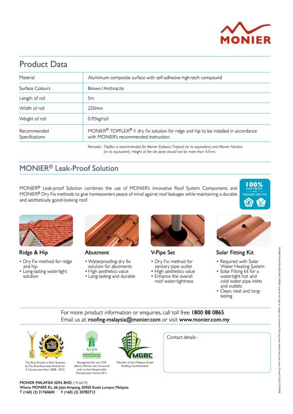 TOPFLEX II - Affordable LEAK-PROOF SOLUTION for ridge and hip 2