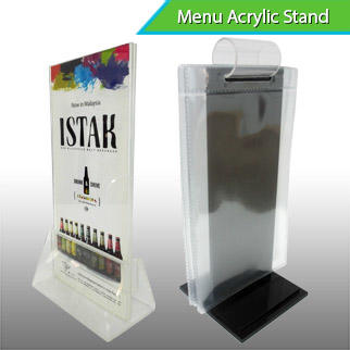 Menu Acrylic Stand