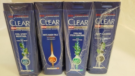 Clear shampoo for men