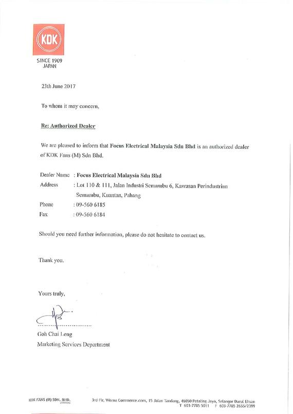 KDK Authorized Dealer