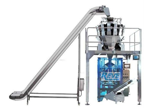 VERTICAL FORM FILL SEAL PACKING MACHINE WITH WEIGHER FILLING SYSTEM