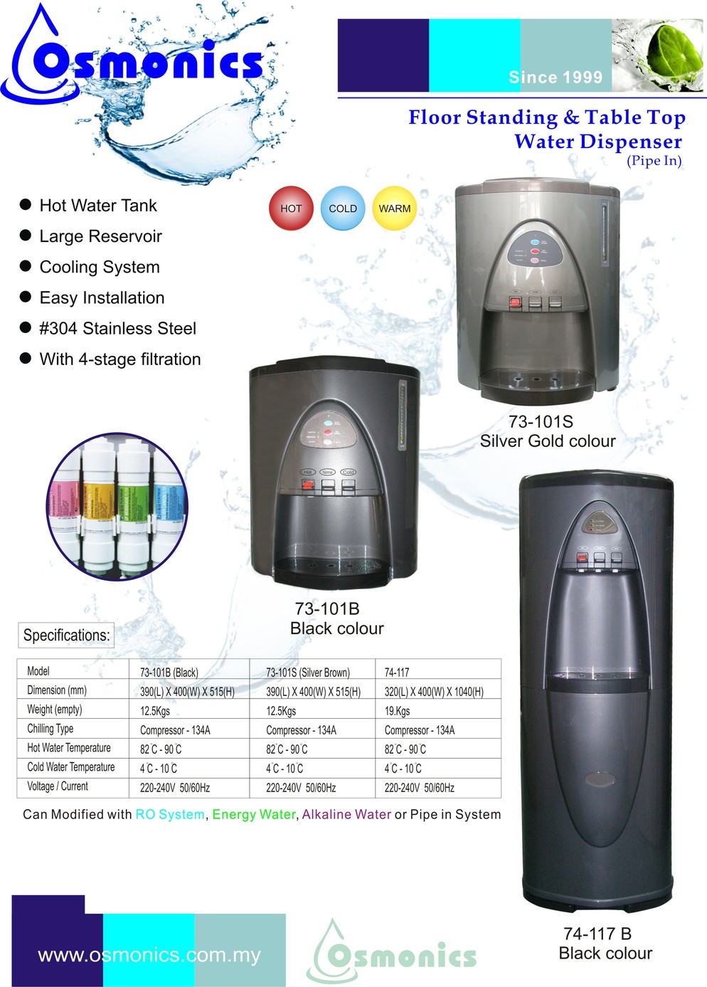 Floor Standing & Table Top Water Dispenser