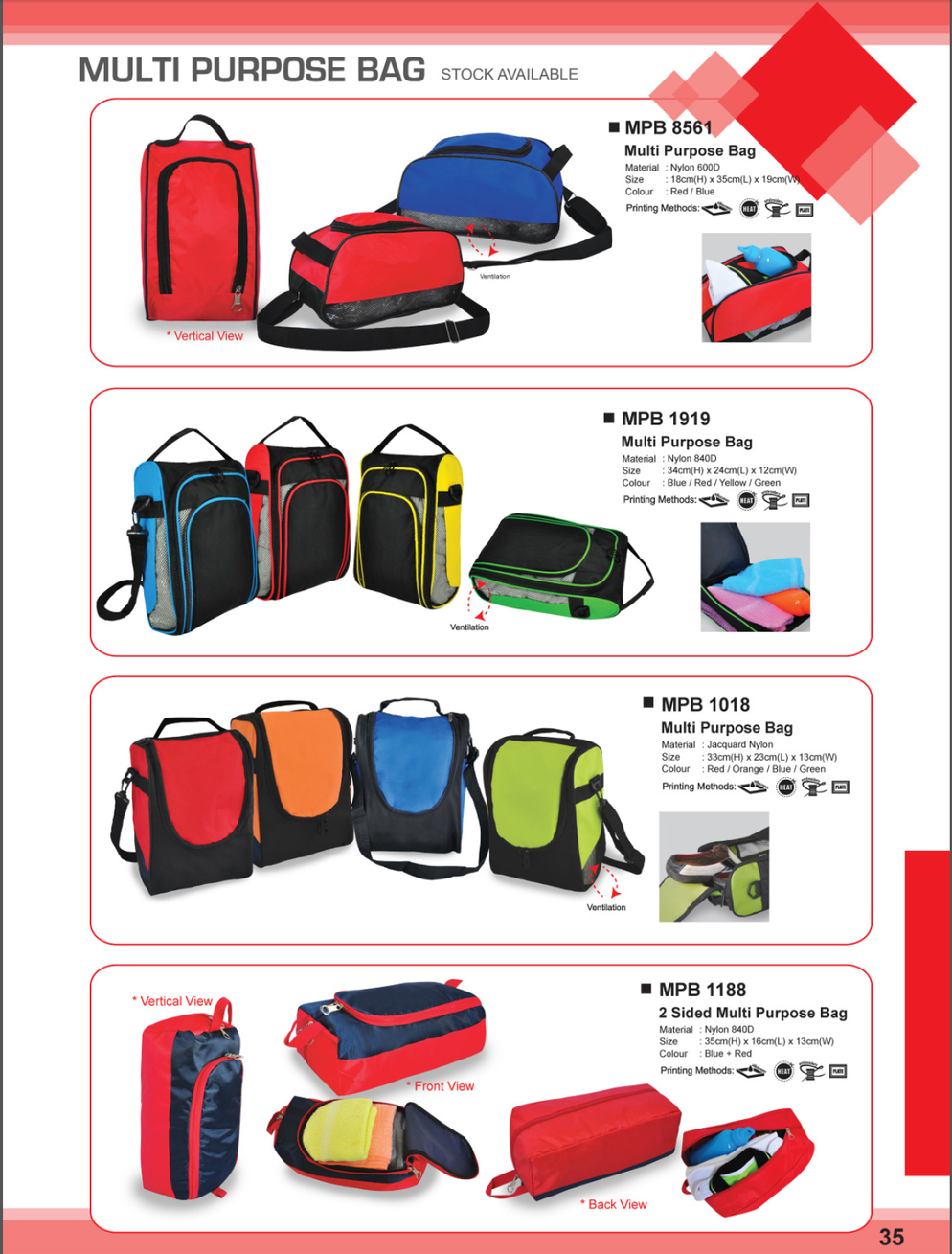 Multi Purpose Bag | page 35 -39