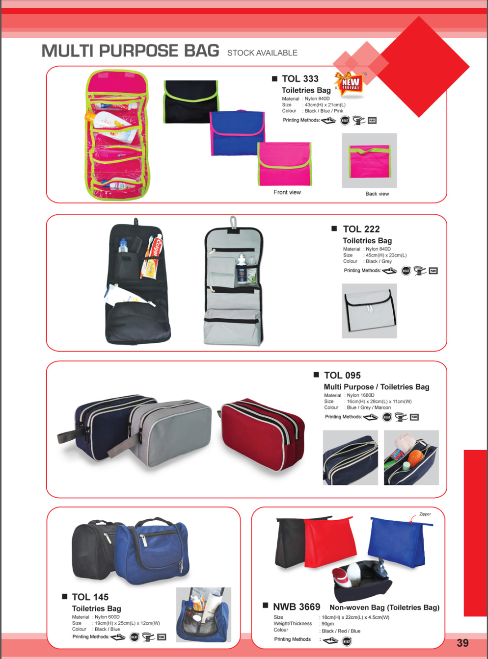 Multi Purpose Bag | page 35 -39