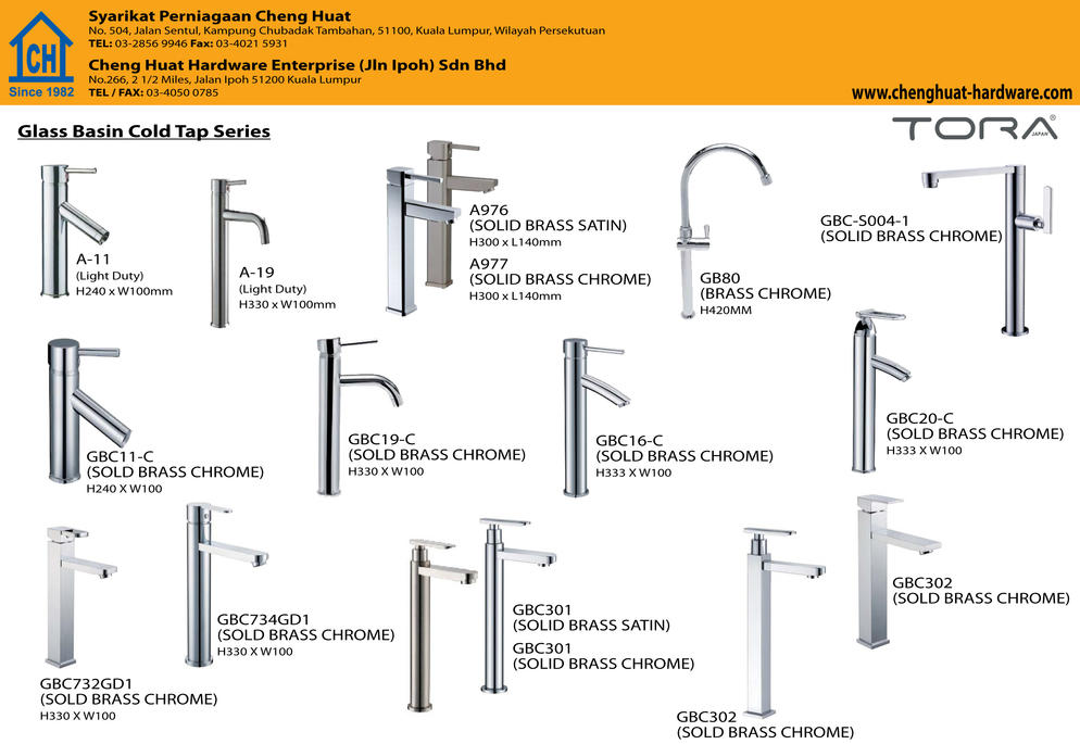 TORA Glass Basin Cold Tap Series