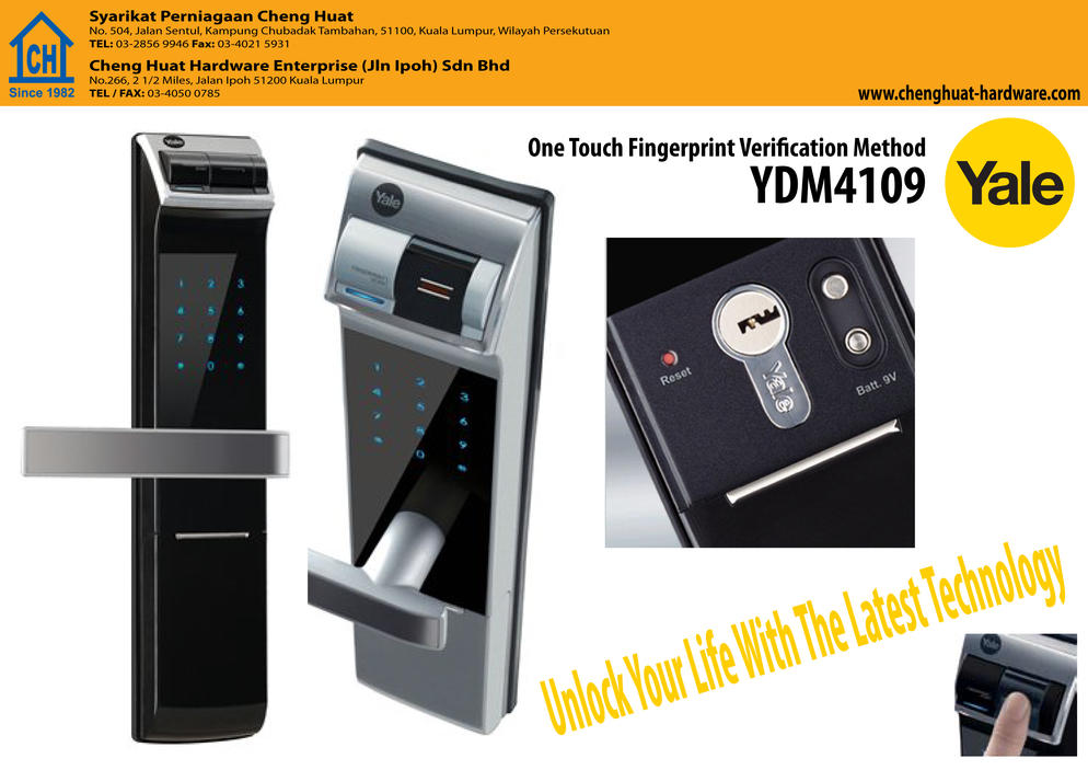 Biometric Fingerprint Digital Door Lock (Mortise Lock) - YDM4109