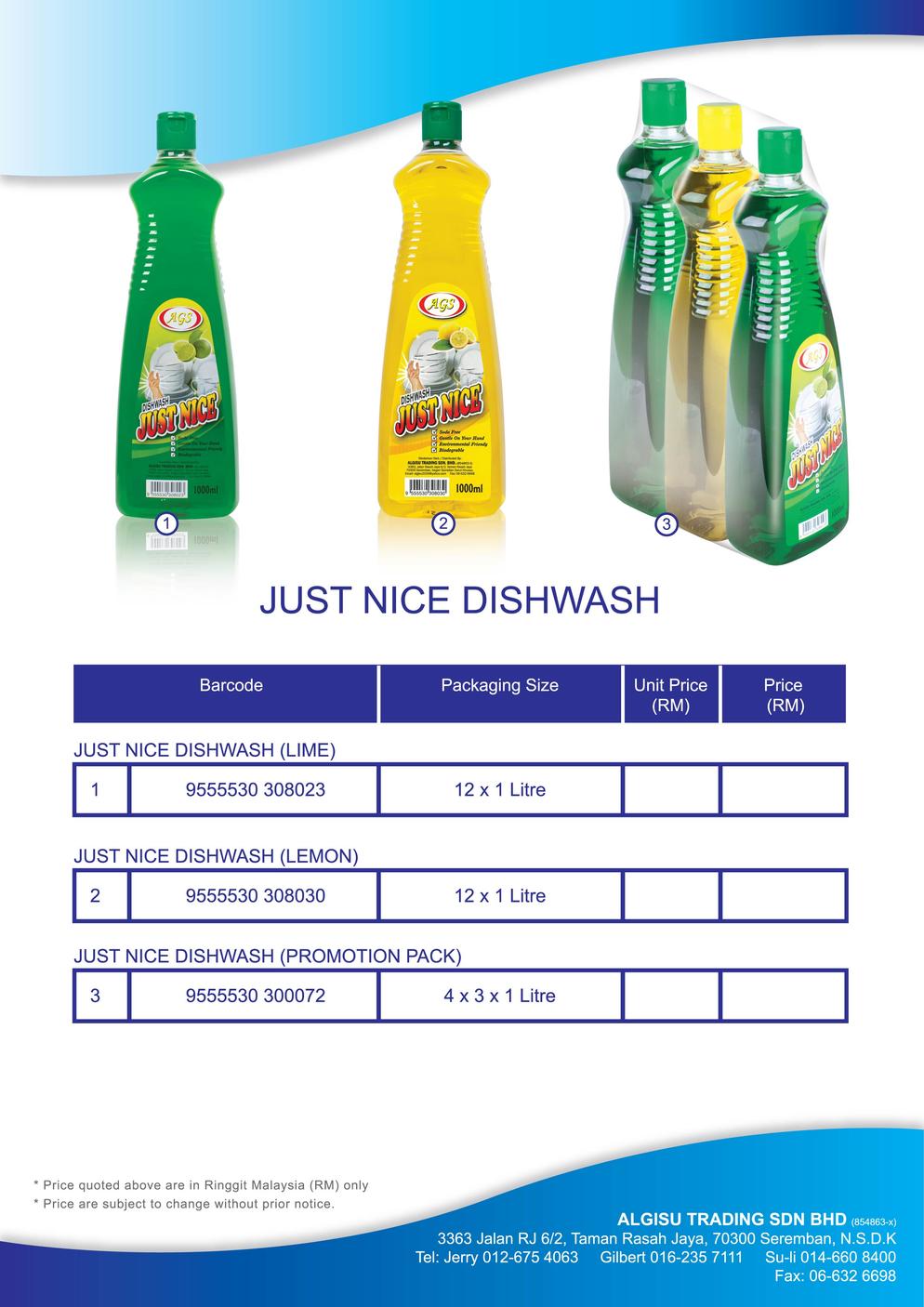 Just Nice Dishwash