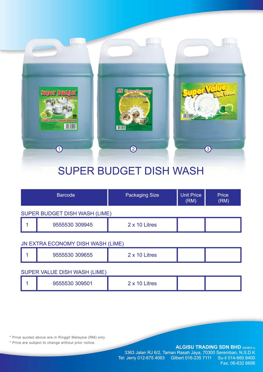 Super Budget Dishwash