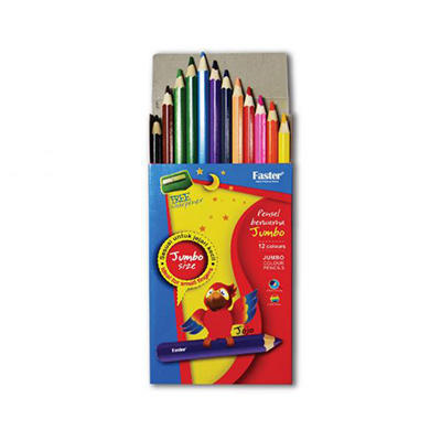 F-1975-12L Faster Jumbo Colour Pencil