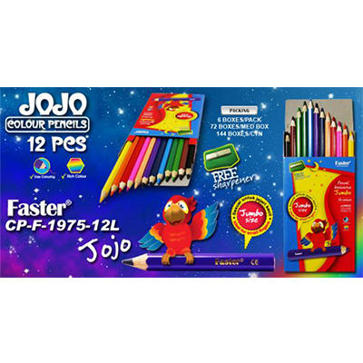 F-1975-12L Faster Jumbo Colour Pencil