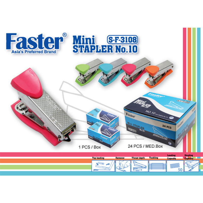 S-F-3108 No.10 Faster Mini Stapler