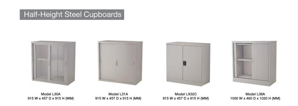 Half-Height Steel Cupboard : Model L38A