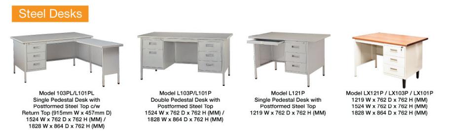Steel Desks: Model L103P/L101P