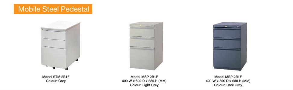 Mobile Steel Pedestal : Model MSP 2B1F