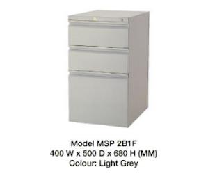 Mobile Steel Pedestal : Model MSP 2B1F