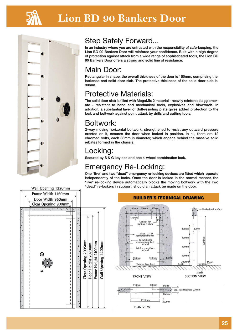 Lion BD 90 BANKERS DOOR