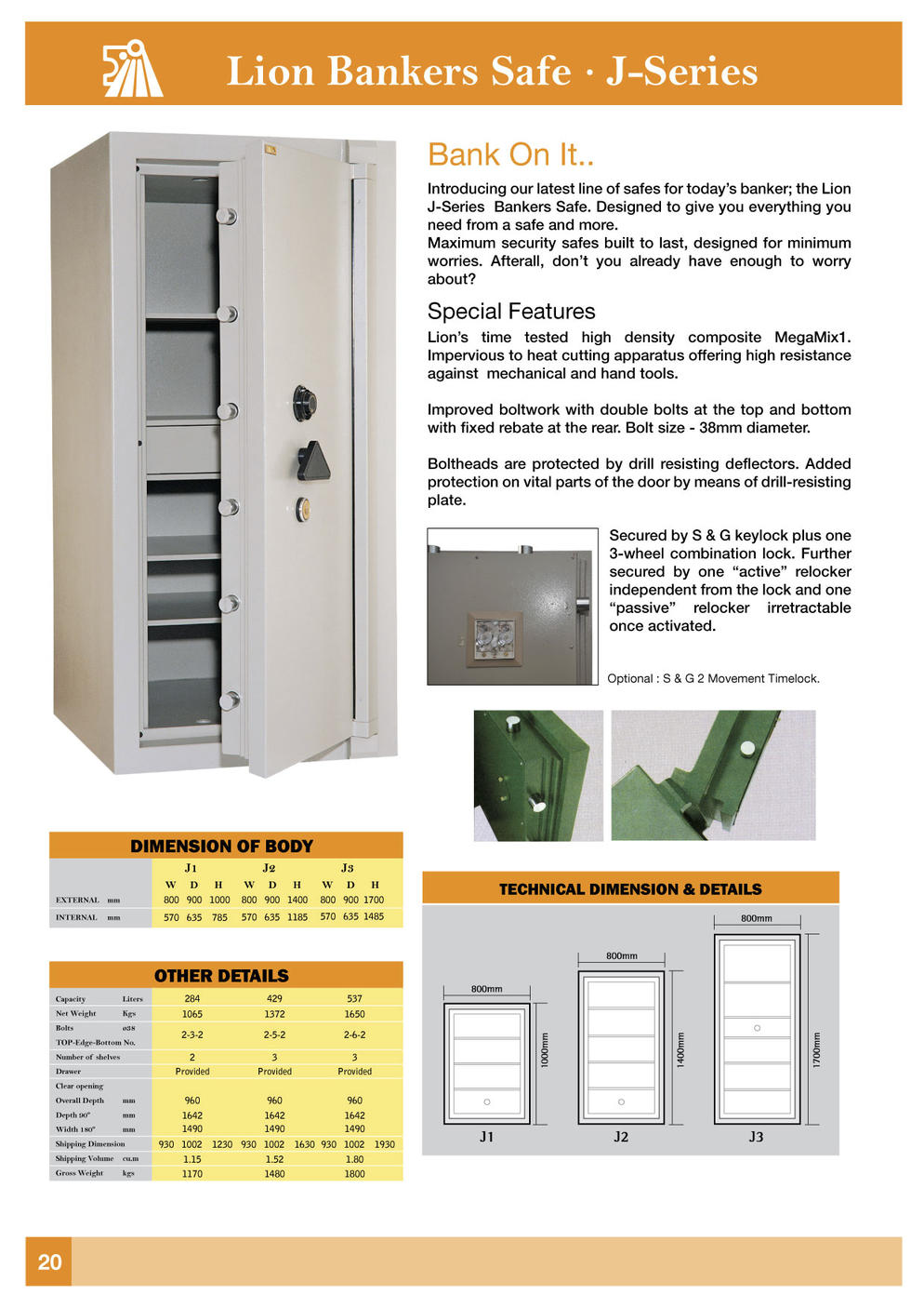 Lion Bankers Safe - J-Series