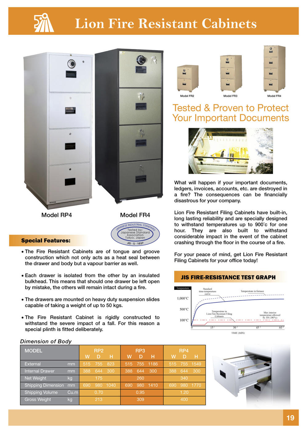 Lion Fire Resistant Filing Cabinets