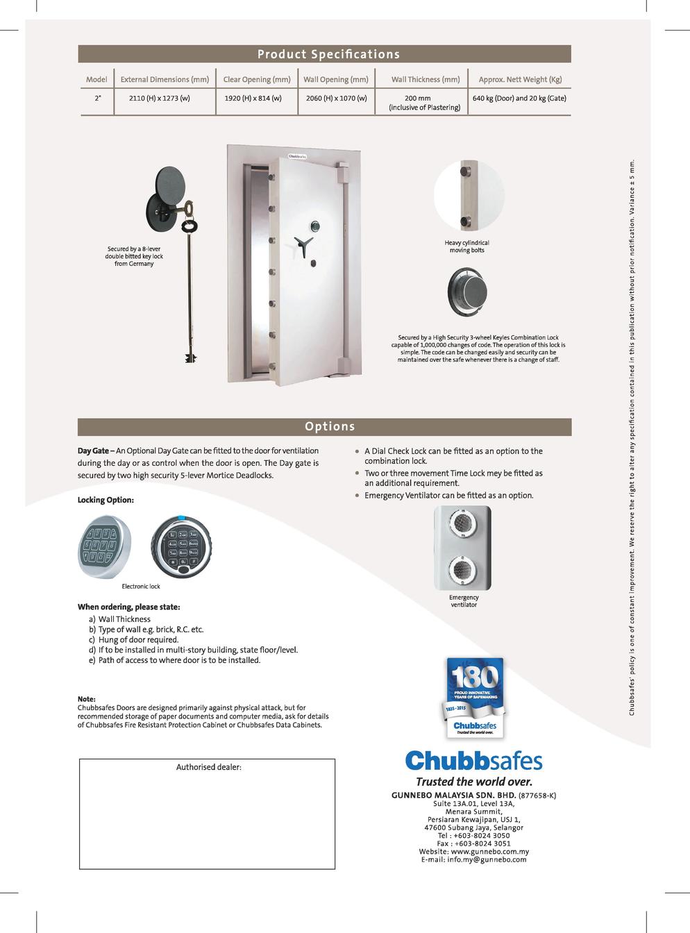 2" Strongroom Door