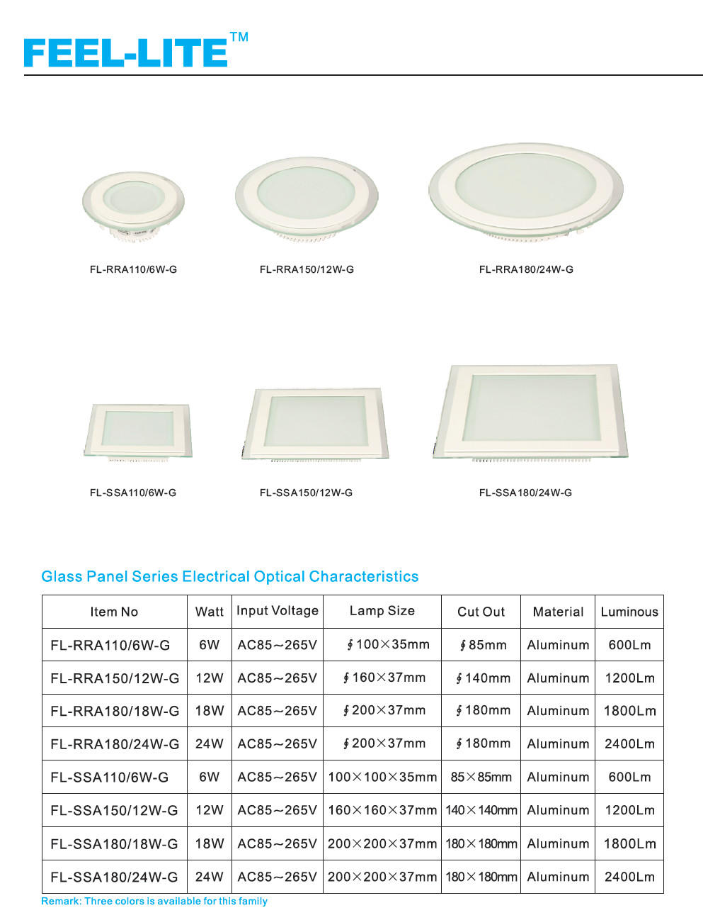 Panel Down Light Series