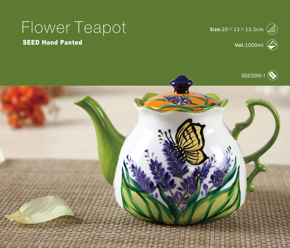 SEED065-1 Flower Teapot