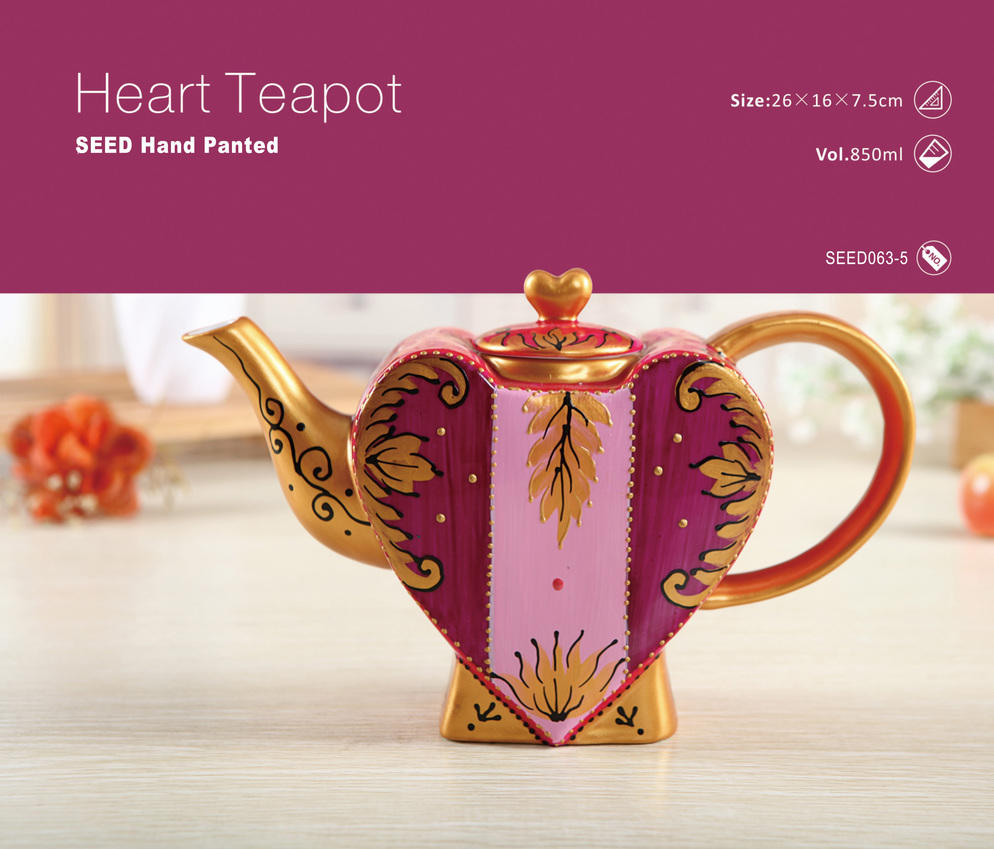 SEED063 5 Heart Teapot