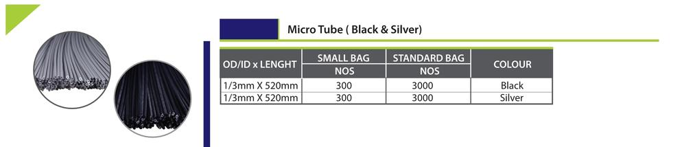 Micro tube (black & silver)