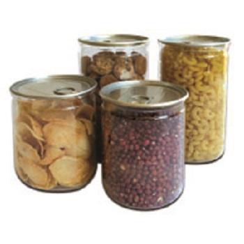 Plastic 2 Piece Can With Aluminium Lid