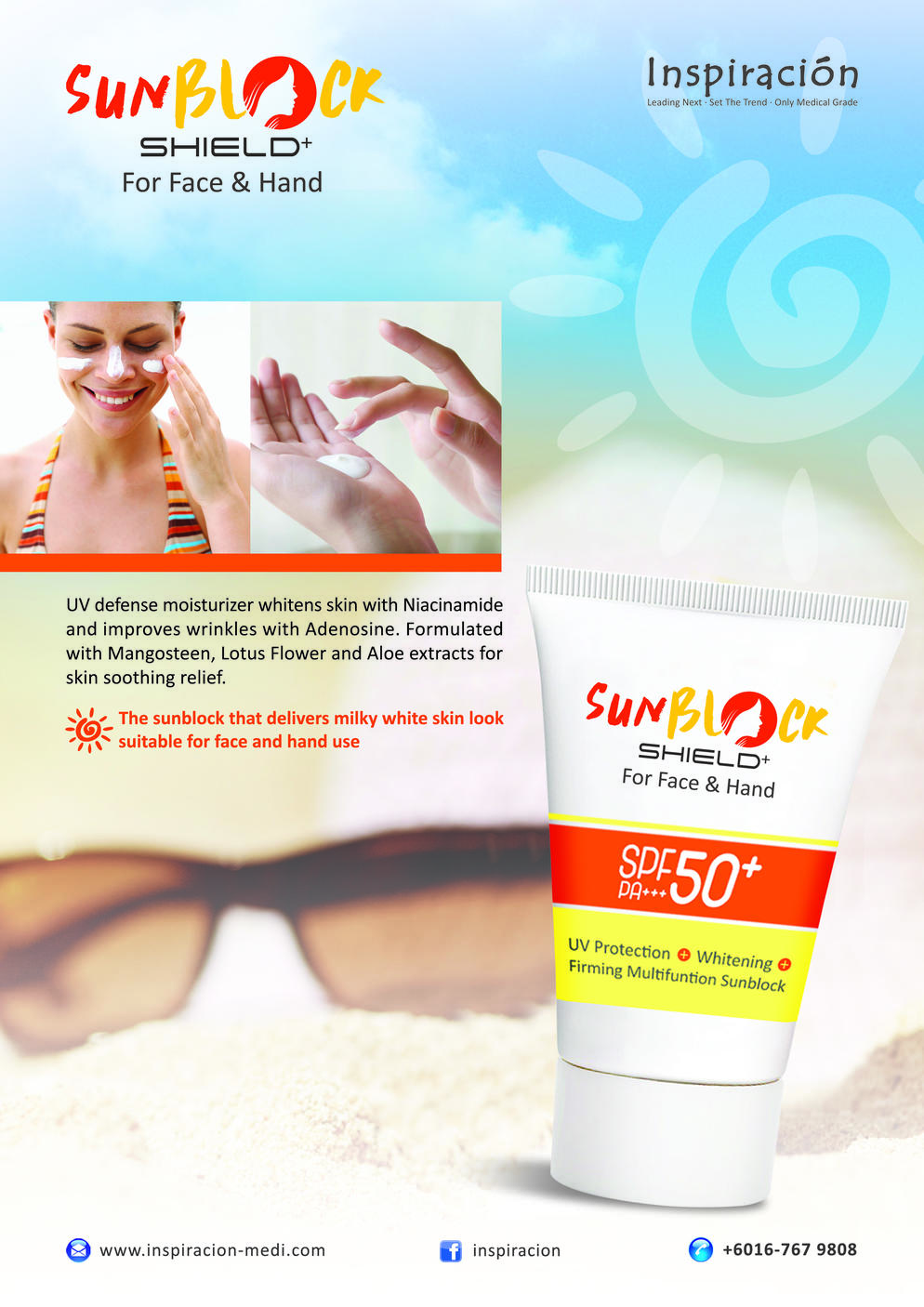 Sunblock SHIELD+ For face & hand