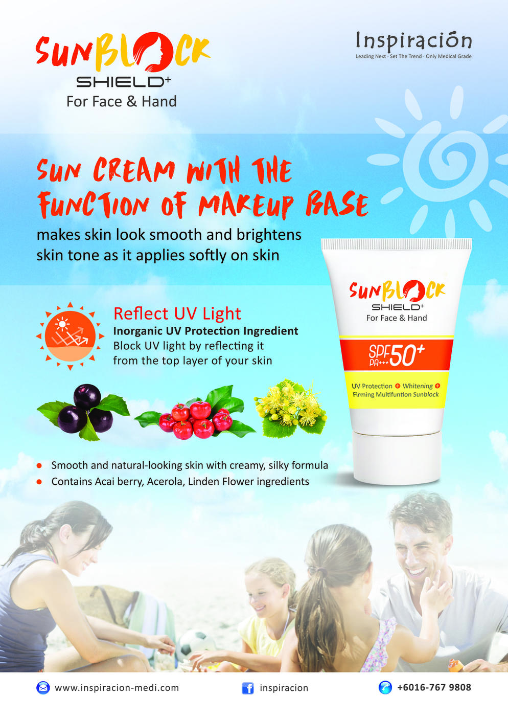 Sunblock SHIELD+ For face & hand