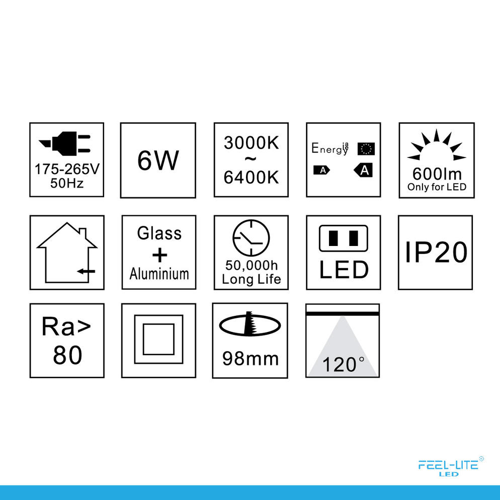 LED PANEL LIGHT MR110-6W-G