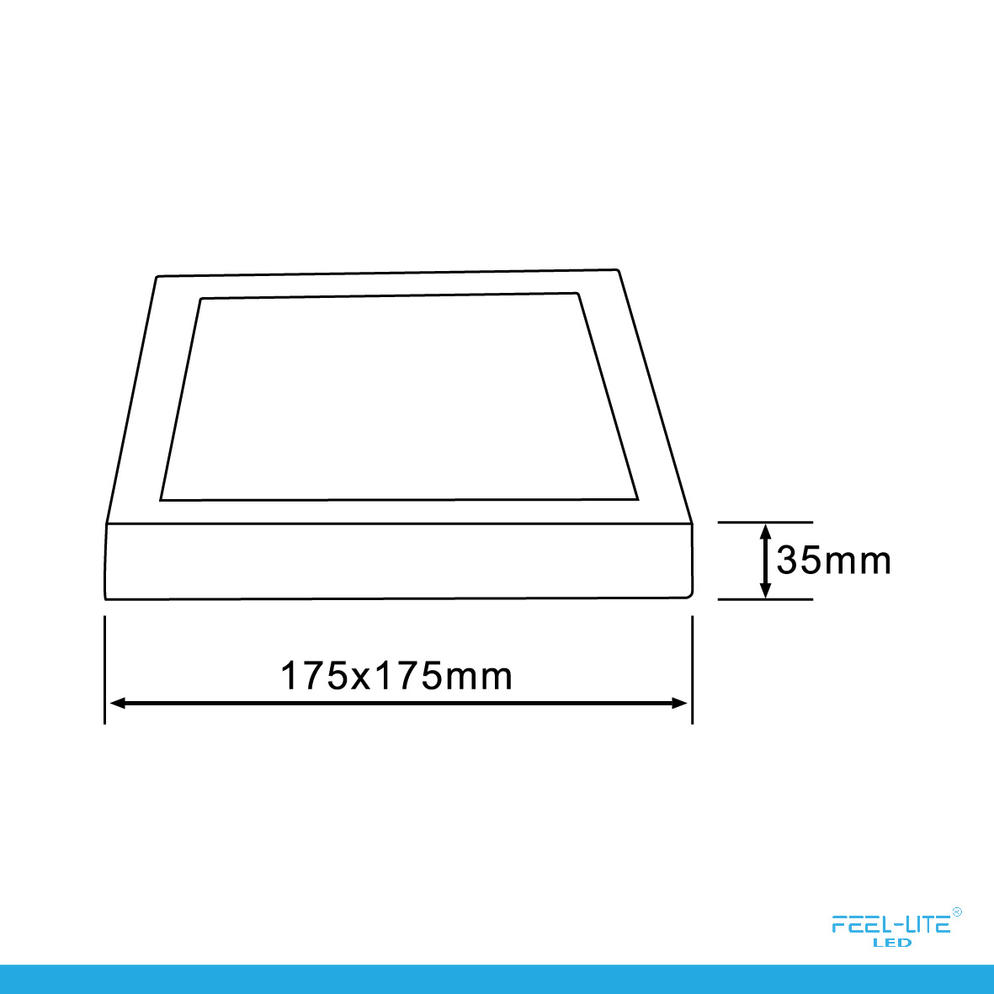 CEILING LIGHT-MRC180-12W-SQUARE