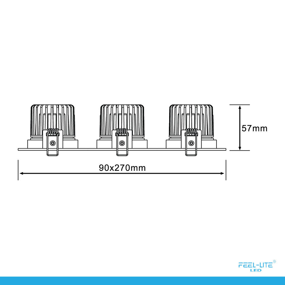 LED DOWNLIGHT-S1503-12Wx3-F