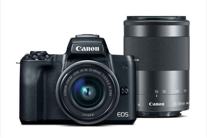 [CANON PROMO] CANON EOS M50 MIRRORLESS DIGITAL CAMERA WITH EF-M 15-45MM AND 55-200MMM LENSES (BLACK) (FREE 32GB MEMORY CARD + CAMERA BAG TILL 31 JULY 2018) (CANON MALAYSIA)