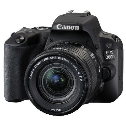 CANON EOS 200D WITH EF-S 18-55MM  F/3.5-5.6 IS STM (BLACK) (FREE 16GB MEMORY CARD & CAMERA BAG) (CANON MALAYSIA)