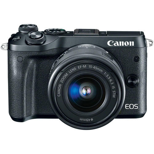 [CANON PROMO] CANON EOS M6 MIRRORLESS DIGITAL CAMERA WITH EF-M 15-45MM LENS (BLACK) (FREE 16GB MEMORY CARD, EXTRA CANO BATTERY, CAMERA BAG & MOUNT ADAPTER WITHOUT TRIPOD COLLAR TILL 31 JULY 2018) (CANON MALAYSIA)