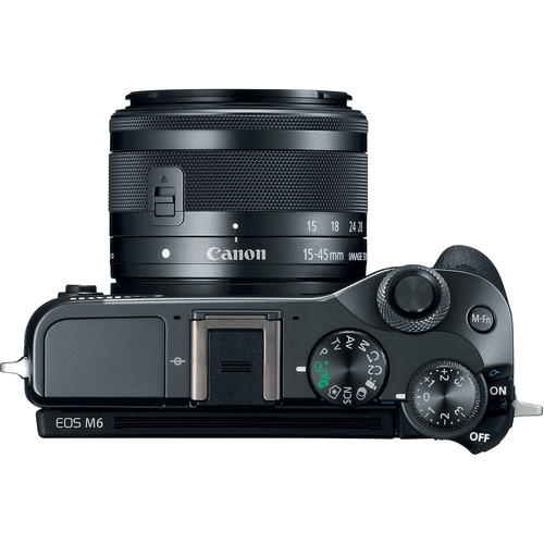 [CANON PROMO] CANON EOS M6 MIRRORLESS DIGITAL CAMERA WITH EF-M 15-45MM LENS (BLACK) (FREE 16GB MEMORY CARD, EXTRA CANO BATTERY, CAMERA BAG & MOUNT ADAPTER WITHOUT TRIPOD COLLAR TILL 31 JULY 2018) (CANON MALAYSIA)