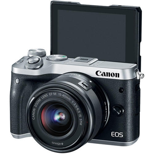 [CANON PROMO] CANON EOS M6 MIRRORLESS DIGITAL CAMERA WITH EF-M 15-45MM LENS (SILVER) (FREE 16GB MEMORY CARD, EXTRA CANON BATTERY, CAMERA BAG & MOUNT ADAPTER WITHOUT TRIPOD COLLAR TILL 31 JULY 2018) (CANON MALAYSIA)