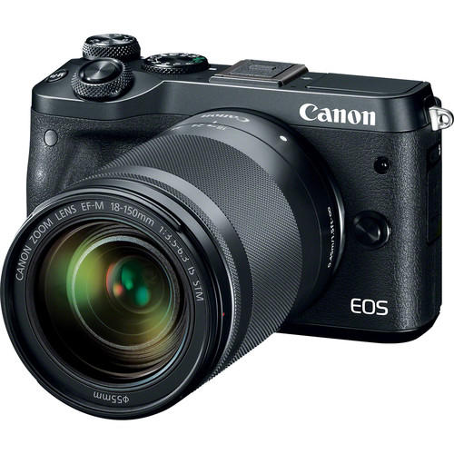 [CANON PROMO] CANON EOS M6 MIRRORLESS DIGITAL CAMERA WITH EF-M 18-150MM LENS (BLACK) (FREE 16GB MEMORY CARD, EXTRA CANON BATTERY, CAMERA BAG & MOUNT ADAPTER WITHOUT TRIPOD COLLAR TILL 31 JULY 2018) (CANON MALAYSIA)