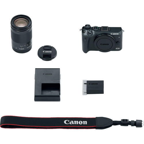 [CANON PROMO] CANON EOS M6 MIRRORLESS DIGITAL CAMERA WITH EF-M 18-150MM LENS (BLACK) (FREE 16GB MEMORY CARD, EXTRA CANON BATTERY, CAMERA BAG & MOUNT ADAPTER WITHOUT TRIPOD COLLAR TILL 31 JULY 2018) (CANON MALAYSIA)