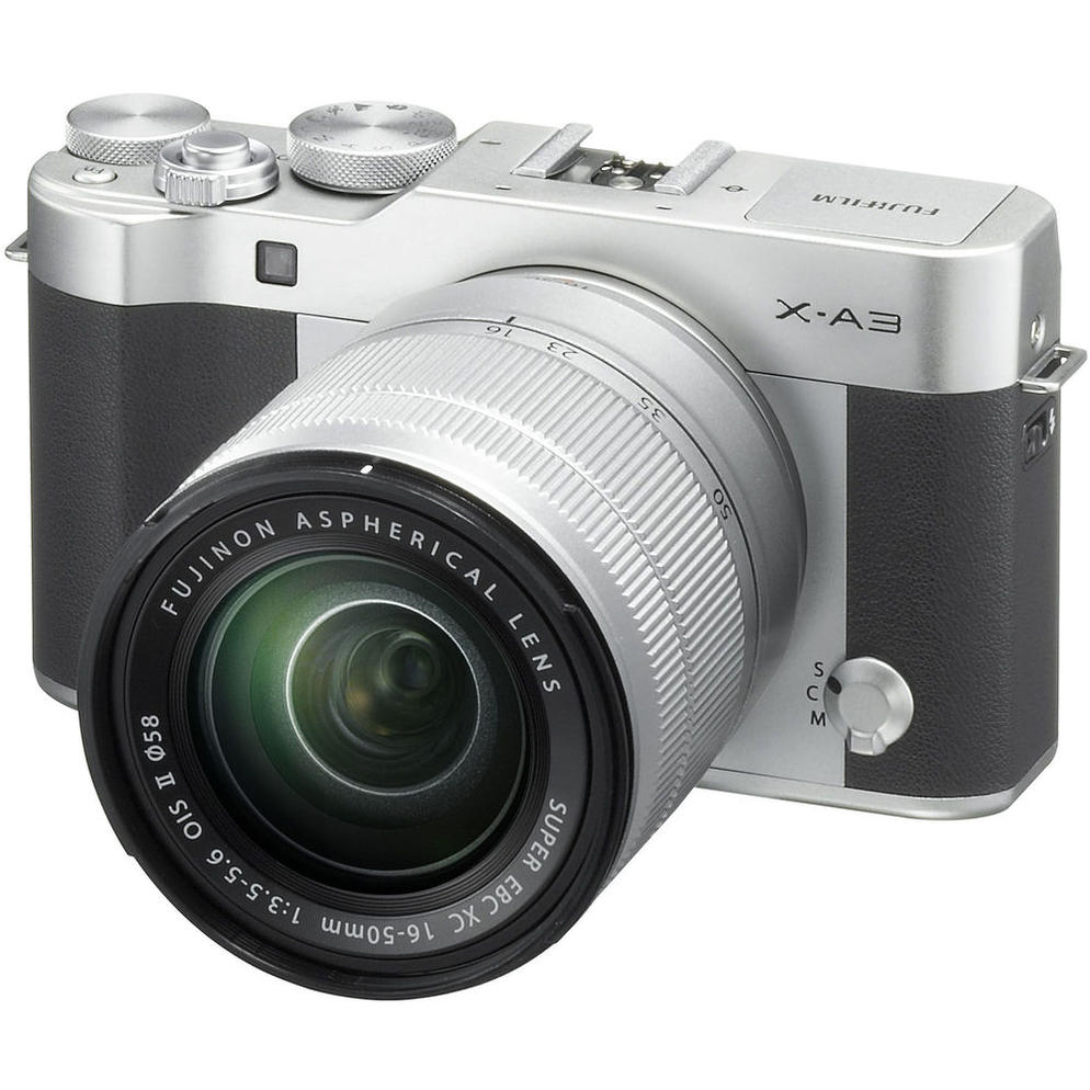 [FUJIFILM PROMO] FUJIFILM X-A3 MIRRORLESS DIGITAL CAMERA XC 16-50M LENS (SILVER) (FREE 32GB MEMORY CARD & BLC X-A3 LEATHER HALF CASE TILL 30 JUNE 2018) (FUIFILM MALAYSIA)