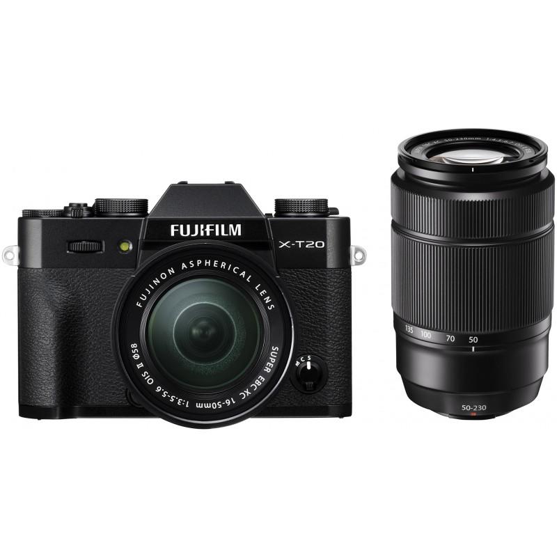 [FUJIFILM PROMO] FUJIFILM X-T20 MIRRORLESS DIGITAL CAMERA WITH XC 16-50MM F/3.5-5.6 OIS & XC 50-230MM F/4.5-6.7 OIS II LENS (BLACK) (FREE 32GB MEMORY CARD & EXTRA FUJIFILM BATTERY TILL 30 JUNE 2018) (FUJIFILM MALAYSIA)