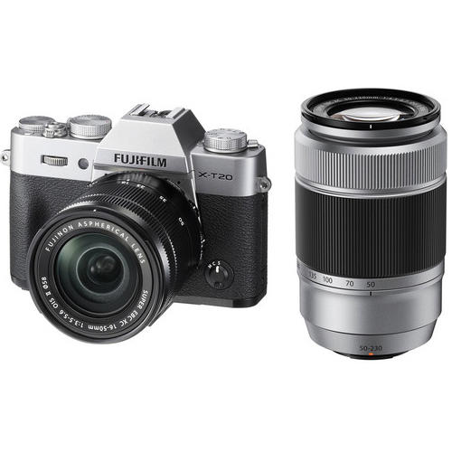 [FUJIFILM PROMO] FUJIFILM X-T20 MIRRORLESS DIGITAL CAMERA WITH XC 16-50MM F/3.5-5.6 OIS & XC 50-230MM F/4.5-6.7 OIS II LENS (SILVER) (FREE 32GB MEMORY CARD & EXTRA FUJIFILM BATTERY TILL 30 JUNE 2018) (FUJIFILM MALAYSIA)