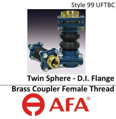 Flexible Joint - Twin Sphere D.I. Flange Brass Coupler Style 99UFBC