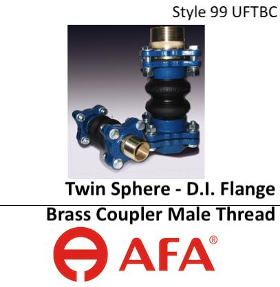 Flexible Joint - Twin Sphere D.I. Flange Brass Coupler Style 99UFBC