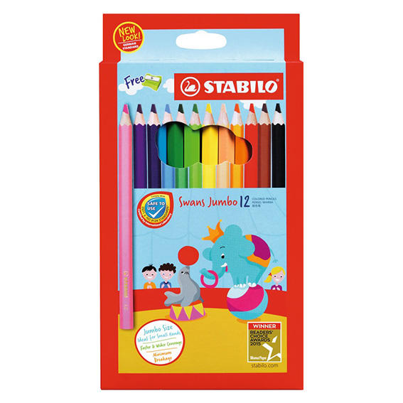 Stabilo 1877J 12Colour Long Jumbo Colour Pencil